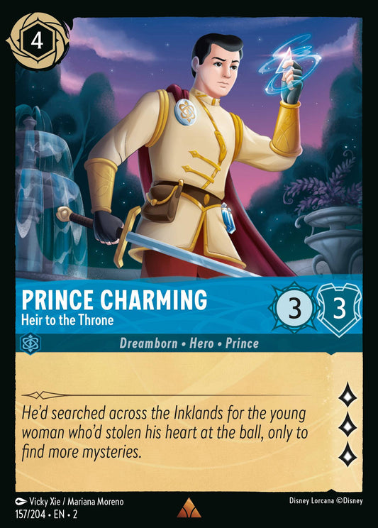 157/204 Prince Charming - Heir to the Throne Disney Lorcana Rise of the Floodborn Rare