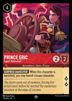 121/204 Prince Eric - Expert Helmsman Disney Lorcana into the inklands Super Rare