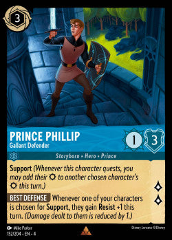 152/204 Prince Phillip - Gallant Defender Disney Lorcana Ursula’s Return Rare