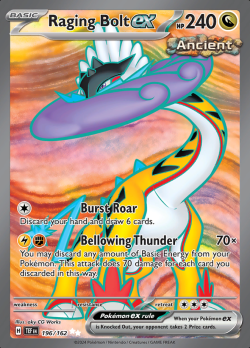 196/162 Pokemon Raging Bolt ex  Temporal Forces Ultra Rare