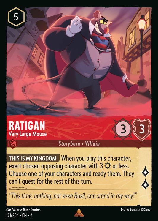 121/204 Ratigan - Very Large Mouse Disney Lorcana Rise of the Floodborn Rare