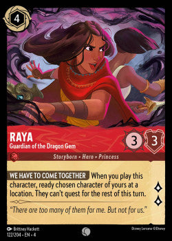 122/204 Raya - Guardian of the Dragon Gem Disney Lorcana Ursula’s Return Common