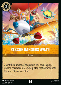 29/204 Disney Lorcana Azurite Sea Rescue Rangers Away! Uncommon