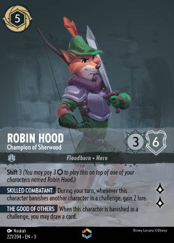 221/204 Robin Hood - Champion of Sherwood Disney Lorcana into the inklands Enchanted