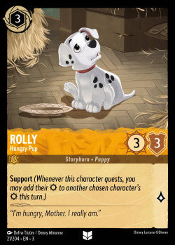 021/204 Rolly - Hungry Pup Disney Lorcana into the inklands Uncommon