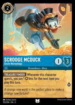 Scrooge McDuck - Uncle Moneybags Disney Lorcana into the inklands Uncommon 155/204 FOIL