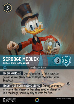 218/204 Scrooge McDuck - Richest Duck in the World Disney Lorcana into the inklands Enchanted