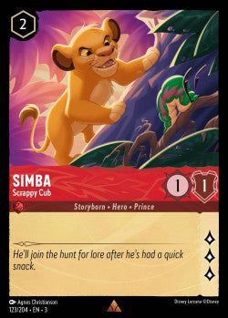 123/204 Simba - Scrappy Cub Disney Lorcana into the inklands Rare