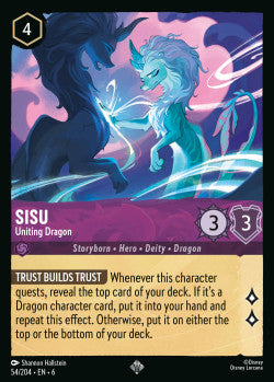 054/204 Disney Lorcana Azurite Sea Sisu - Uniting Dragon Super Rare