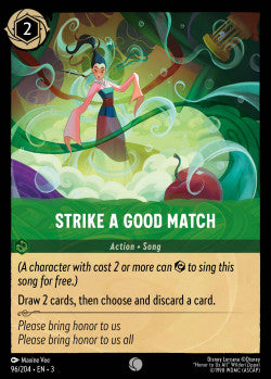 096/204 Strike A Good Match Disney Lorcana into the inklands Common