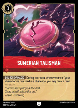 133/204 Sumerian Talisman Disney Lorcana into the inklands Uncommon