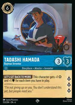 153/204 Disney Lorcana Azurite Sea Tadashi Hamada - Baymax Inventor Super Rare