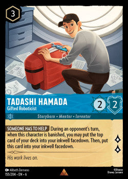 155/204 Disney Lorcana Azurite Sea Tadashi Hamada - Gifted Roboticist Rare