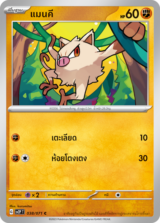 038 071 SV2P T Snow Hazard Mankey (C)