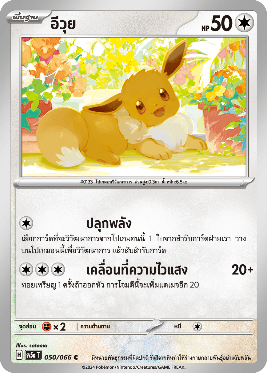 050/066 Eevee OFFICIAL THAI Crimson Haze Common