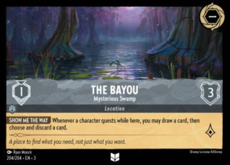 The Bayou - Mysterious Swamp Disney Lorcana into the inklands Uncommon 204/204 FOIL