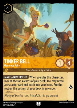 022/204 Tinker Bell - Generous Fairy Disney Lorcana into the inklands Uncommon