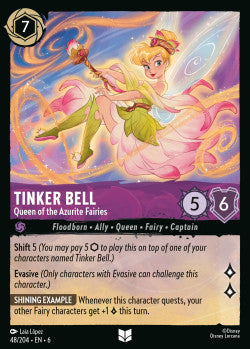 48/204 Disney Lorcana Azurite Sea Tinker Bell - Queen of the Azurite Fairies Uncommon