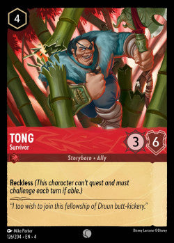 126/204 Tong - Survivor Disney Lorcana Ursula’s Return Common