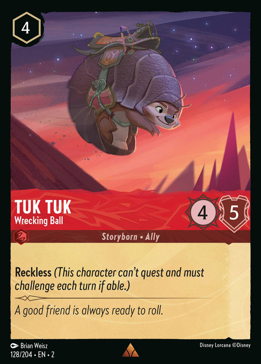 128/204 Tuk Tuk - Wrecking Ball Disney Lorcana Rise of the Floodborn Rare