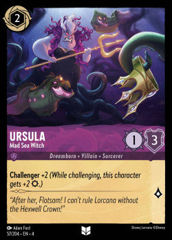 057/204 Ursula - Mad Sea Witch Disney Lorcana Ursula’s Return Uncommon