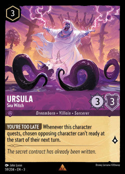 059/204 Ursula - Sea Witch Disney Lorcana into the inklands Rare