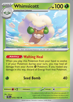 Pokemon Whimsicott  Temporal Forces Rare 015/162