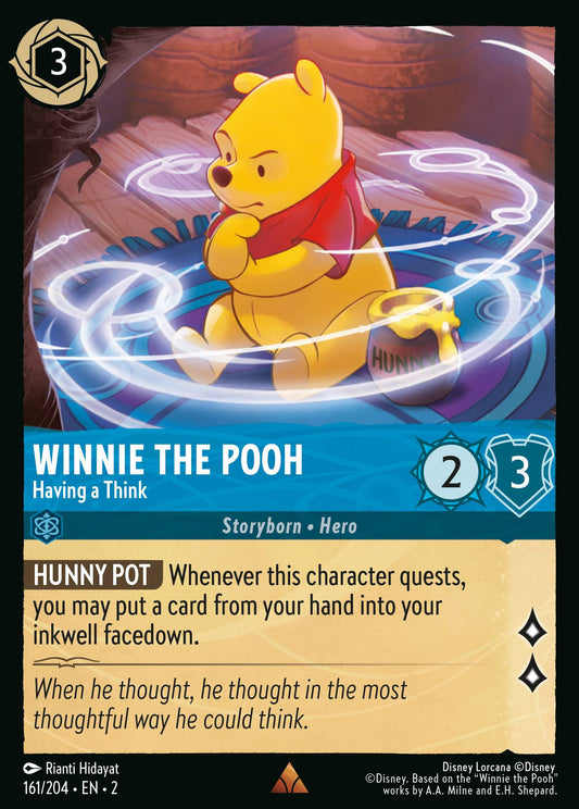 161/204 Winnie The Pooh - Having A Think Disney Lorcana Rise of the Floodborn Rare