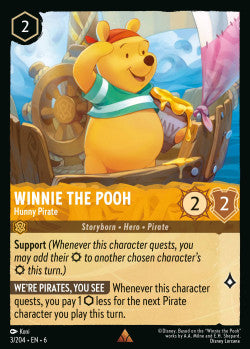 3/204 Disney Lorcana Azurite Sea Winnie the Pooh- Hunny Pirate Rare