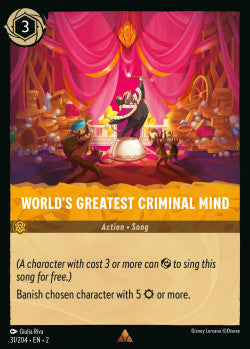 031/204 World's Greatest Criminal Mind Disney Lorcana Rise of the Floodborn Rare