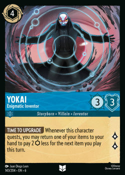 143/204 Disney Lorcana Azurite Sea 143/204 Yokai - Enigmatic Inventor Uncommon