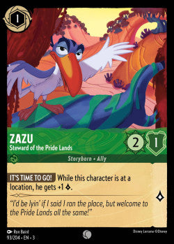 93/204 Zazu - Steward of the Pride Lands Disney Lorcana into the inklands Common