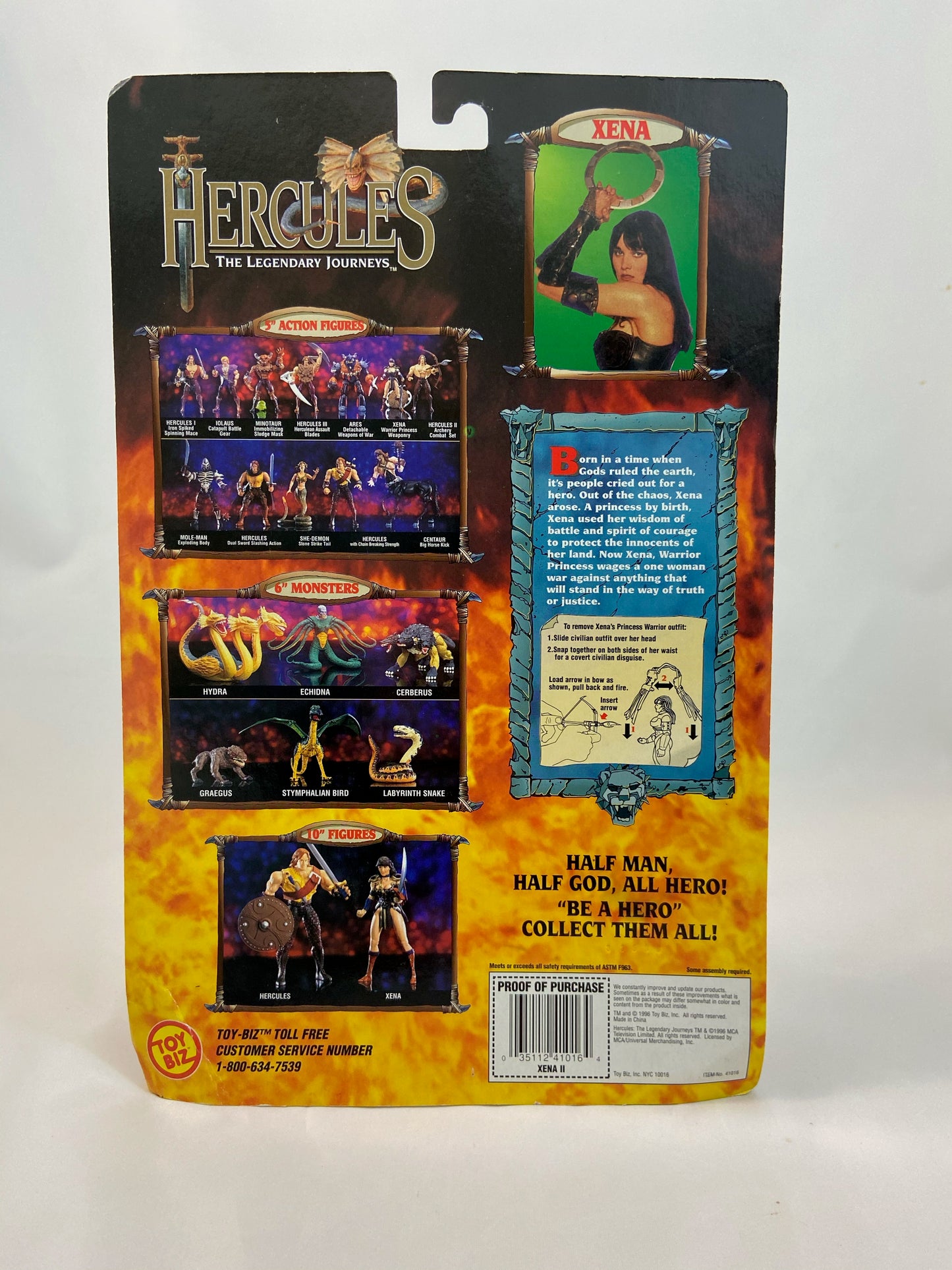Toy Biz Hercules the Legendary Journeys Xena Warrior Princess II Warrior Disguise MOC - Action Figure