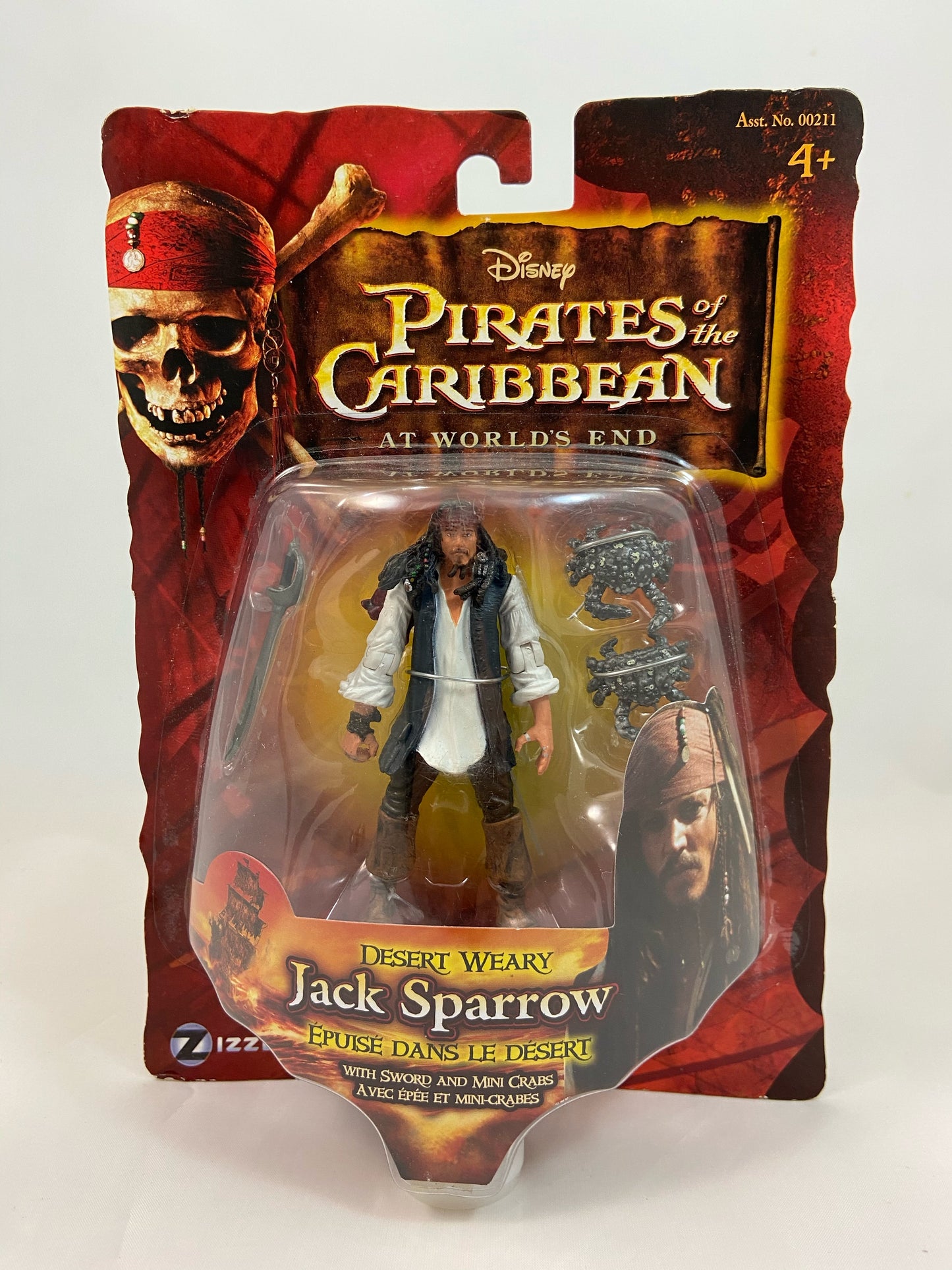 Zizzle PIRATES OF THE CARIBBEAN: Desert Weary Jack Sparrow MOC - Action Figure