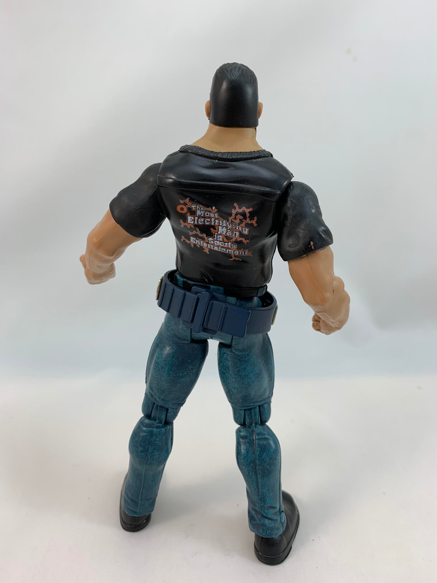 Jakks Pacific The Rock Wrestling Action Figure Titan Tron Live 1999 with title belt - Loose Action Figure