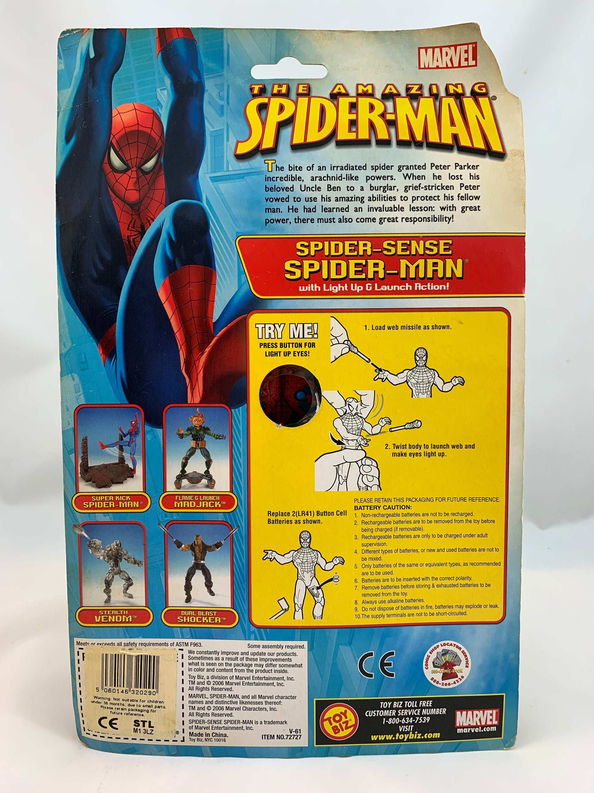 Toy Biz 2006 MOC The Amazing Spider-Man Series 3: Spider-Sense Spider-Man - Action Figure