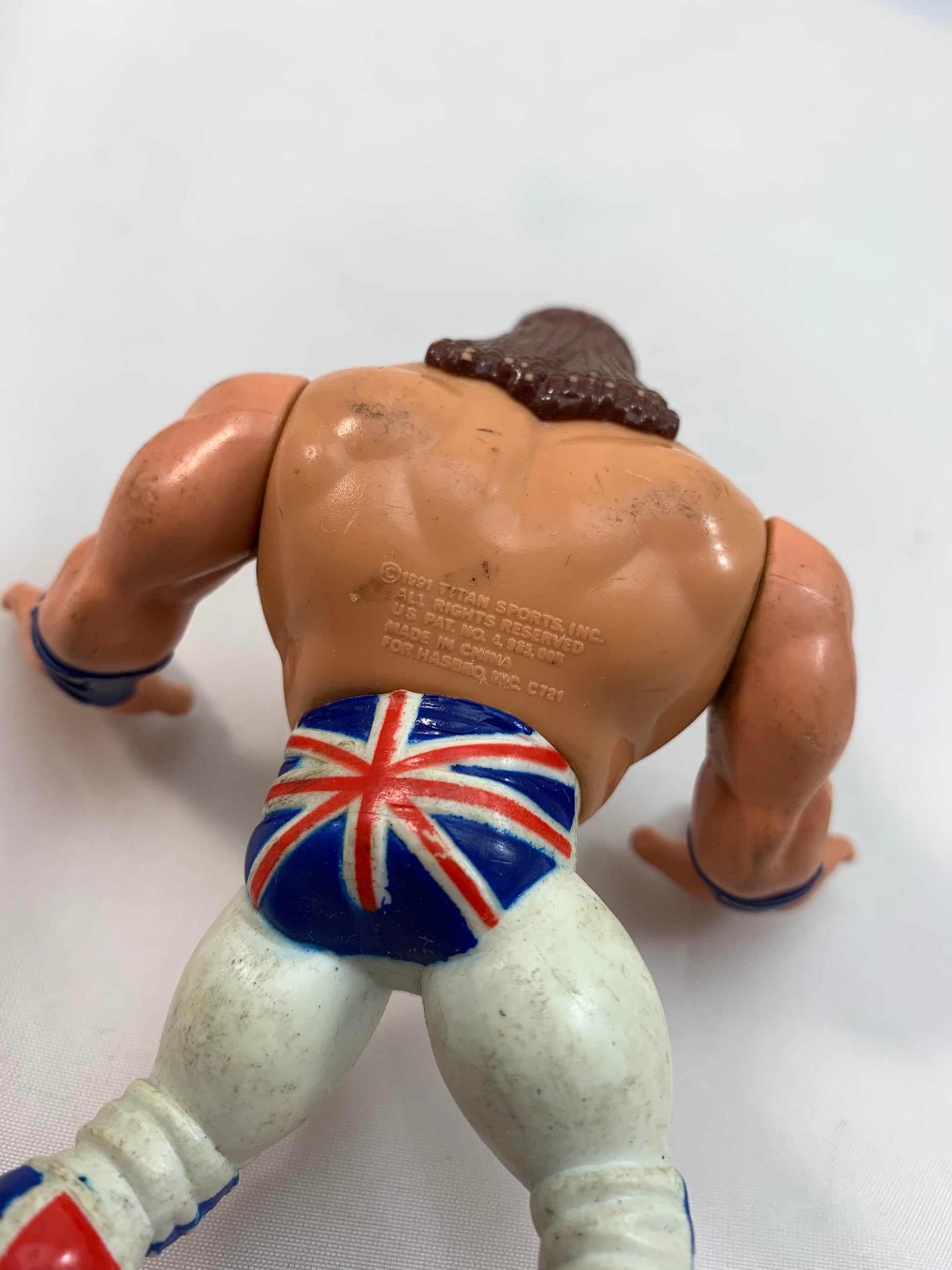 Hasbro WWF British Bulldog Figure 1991 - Loose