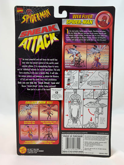 Toy Biz Spiderman Sneak Attack Web Flyers Mint In Very Nice Card 1997 - MOC
