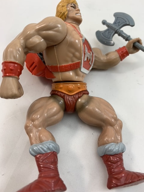 Mattel Vintage Masters of the Universe MOTU THUNDER PUNCH HE-MAN Complete with Battle Axe & Blue Sword 1985 - Loose