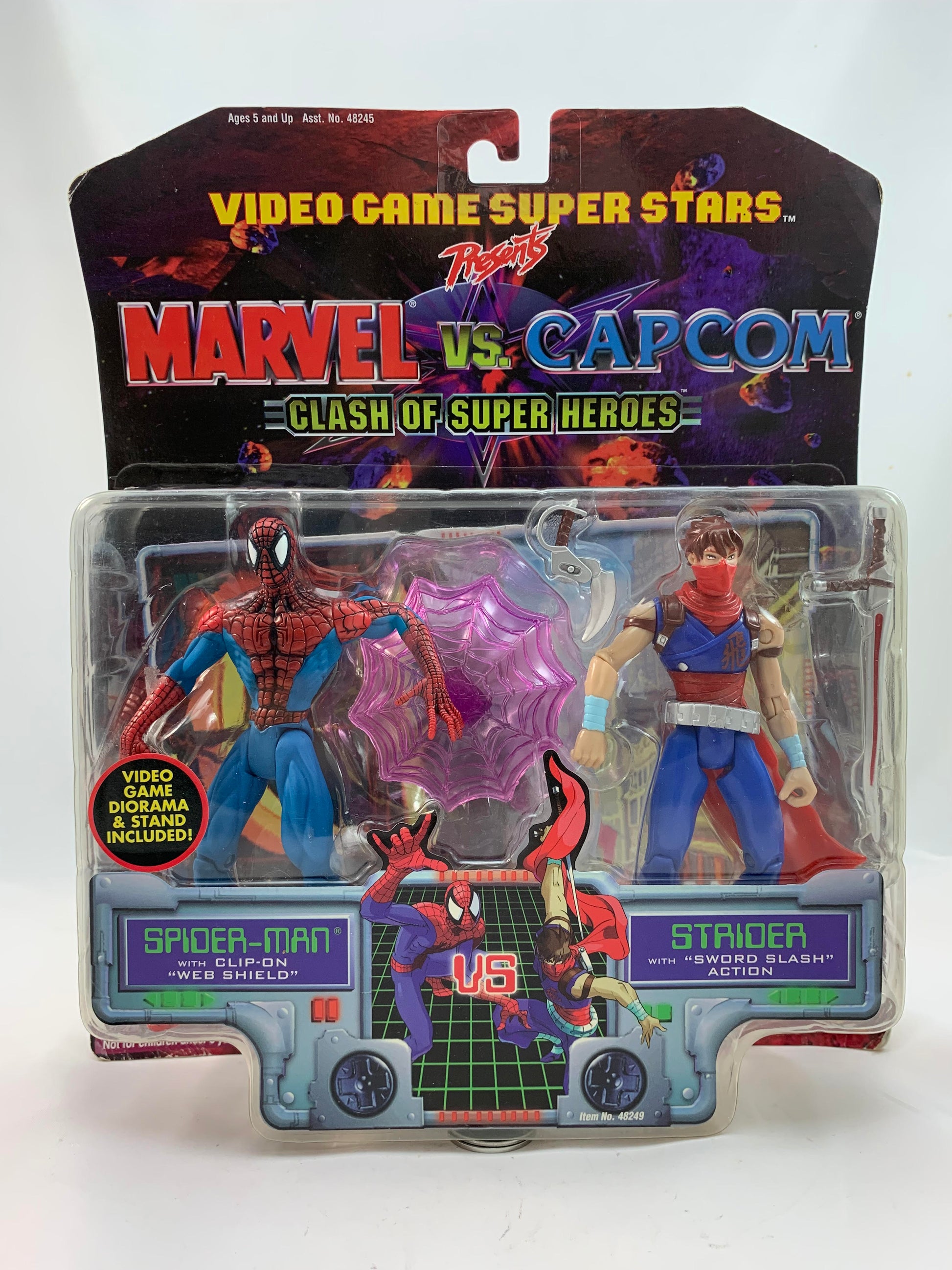 Toy Biz MIB Marvel Vs Capcom Spider-Man Vs Strider 1999 - MIB