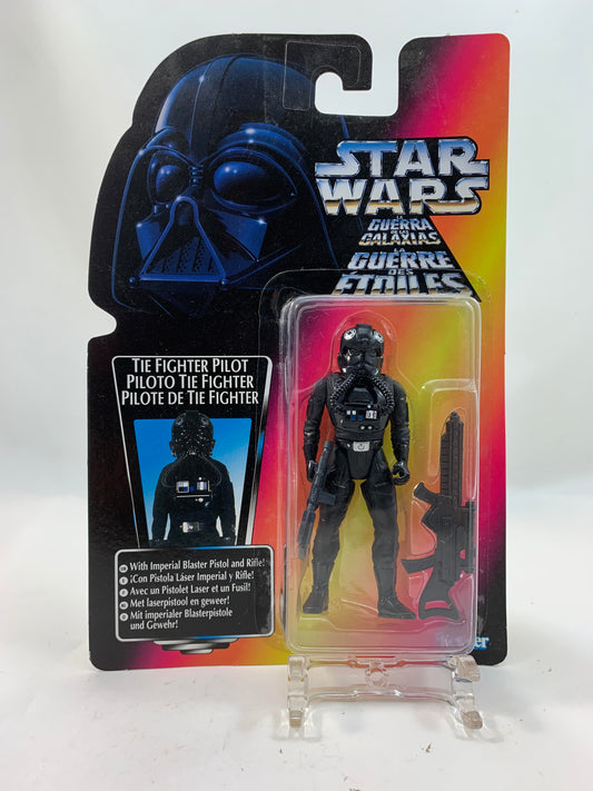 Kenner Hasbro Red Card Tri Logo Star Wars Power Of The Force 2 1995 Tie Fighter Pilot 1996 - MOC