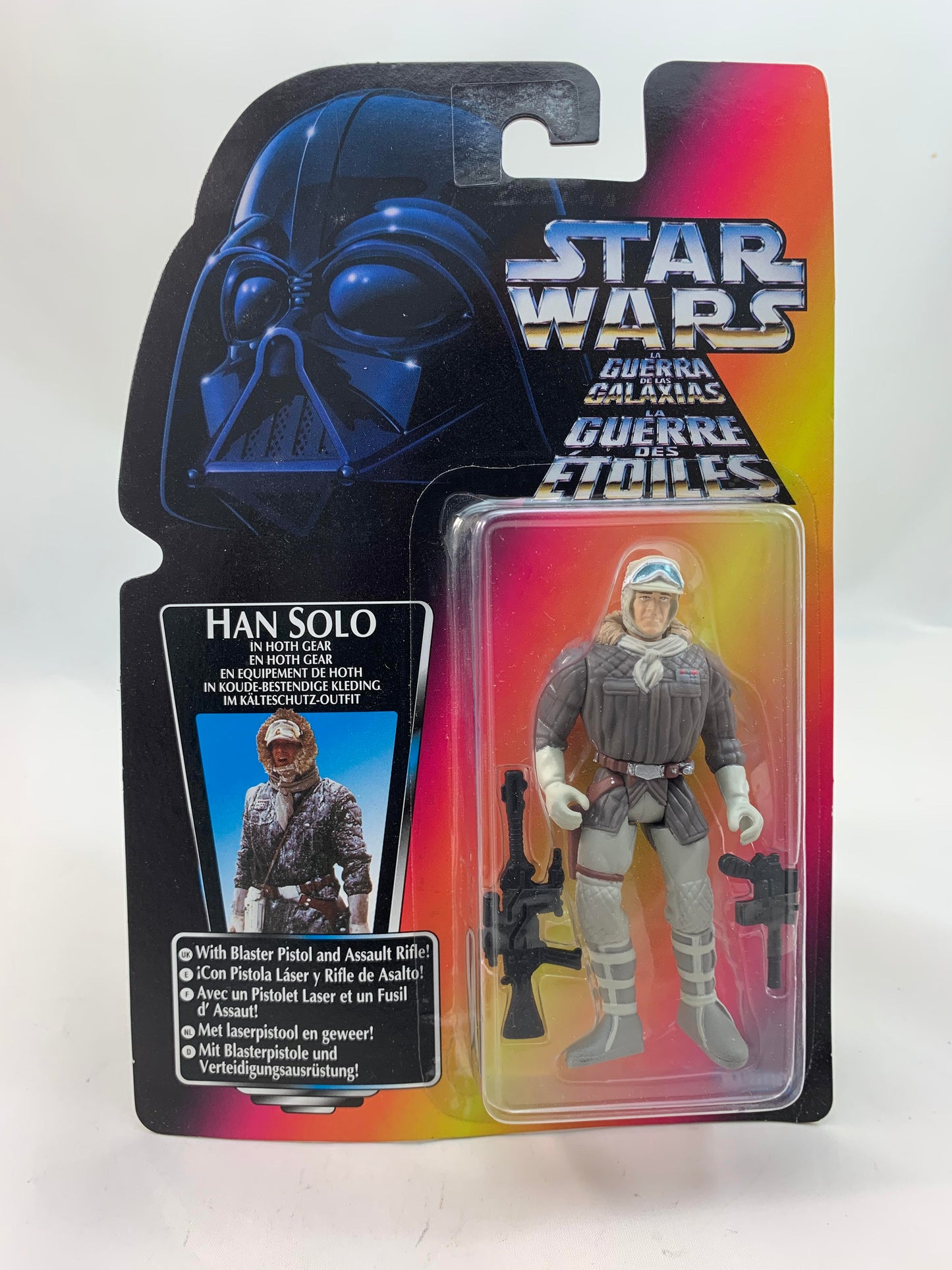 Kenner Hasbro Red Card Tri Logo Star Wars Power Of The Force 2 Han Solo (Hoth Gear) 1995 - MOC