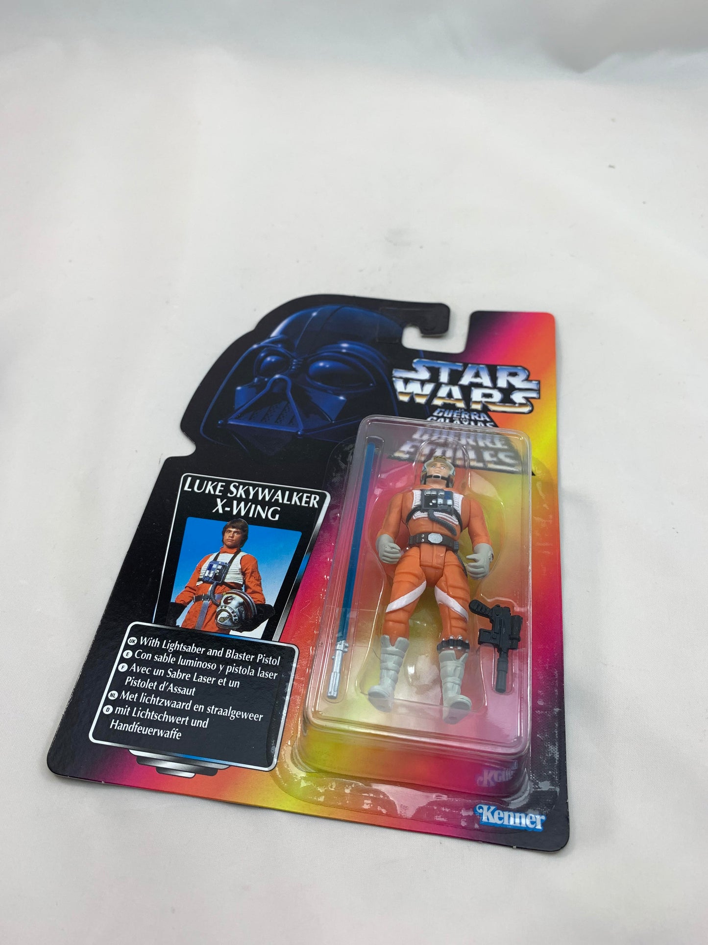 Kenner Hasbro Red Card Tri Logo Star Wars Power Of The Force 2 Luke Skywalker X-Wing Pilot 1995 - MOC