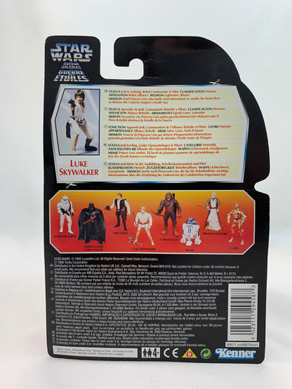 Kenner Hasbro Red Card Tri Logo Star Wars Power Of The Force 2 Luke Skywalker 1995 - MOC
