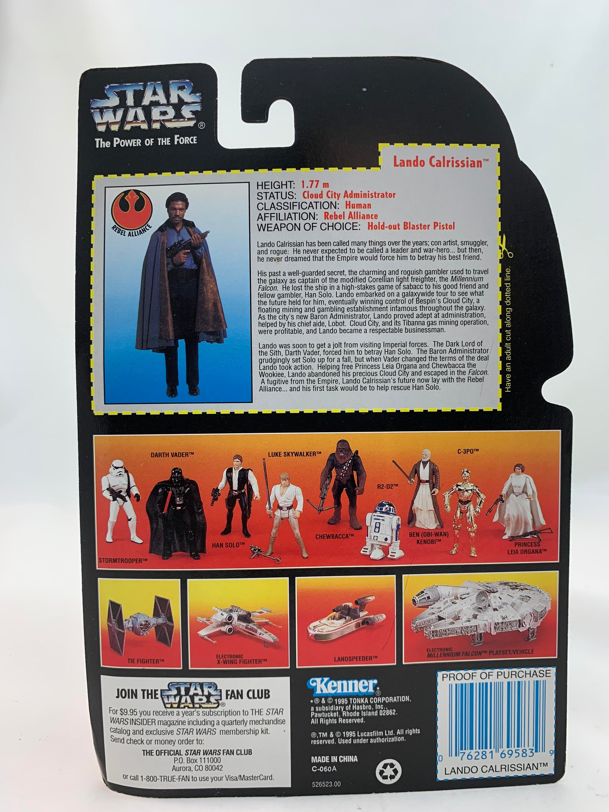 Kenner Hasbro Red Card Star Wars Power Of The Force 2 Lando Calrissian1995 - MOC