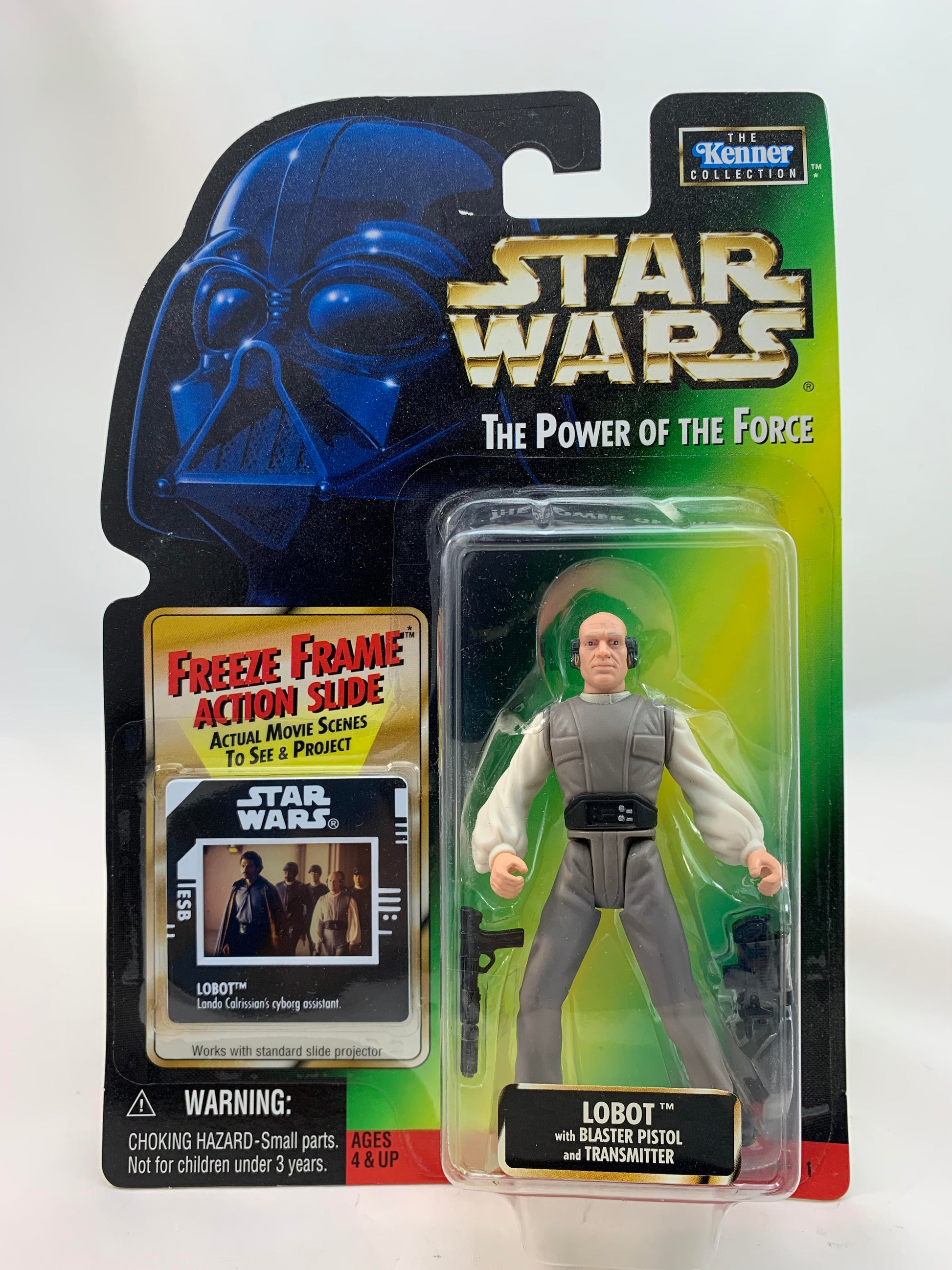 Kenner Hasbro Green Card FREEZE FRAME Lobot Star Wars Power Of The Force 2 1998 - MOC
