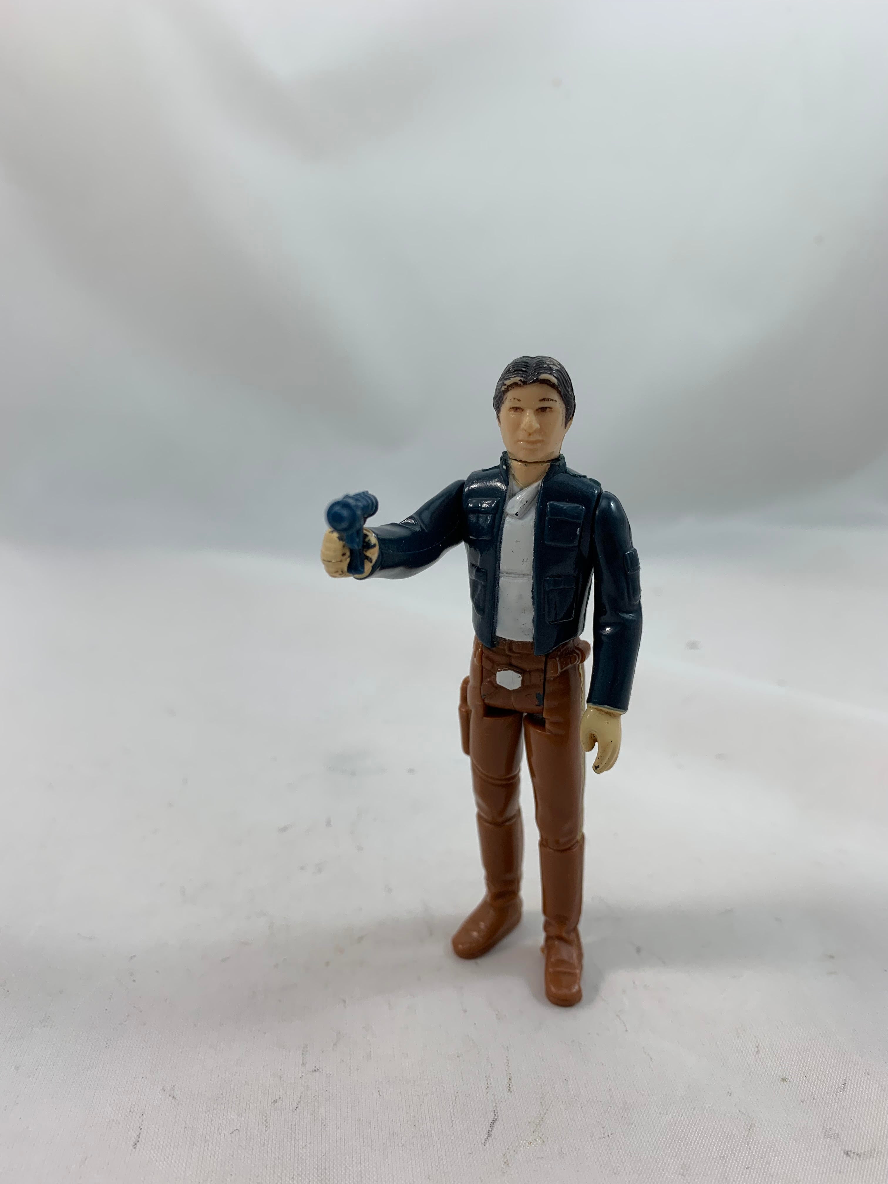 Kenner Vintage STAR WARS HAN SOLO (BESPIN OUTFIT) WITH ORIGINAL BLUE  BLASTER COO: LFL 1980 MADE IN HONG KONG