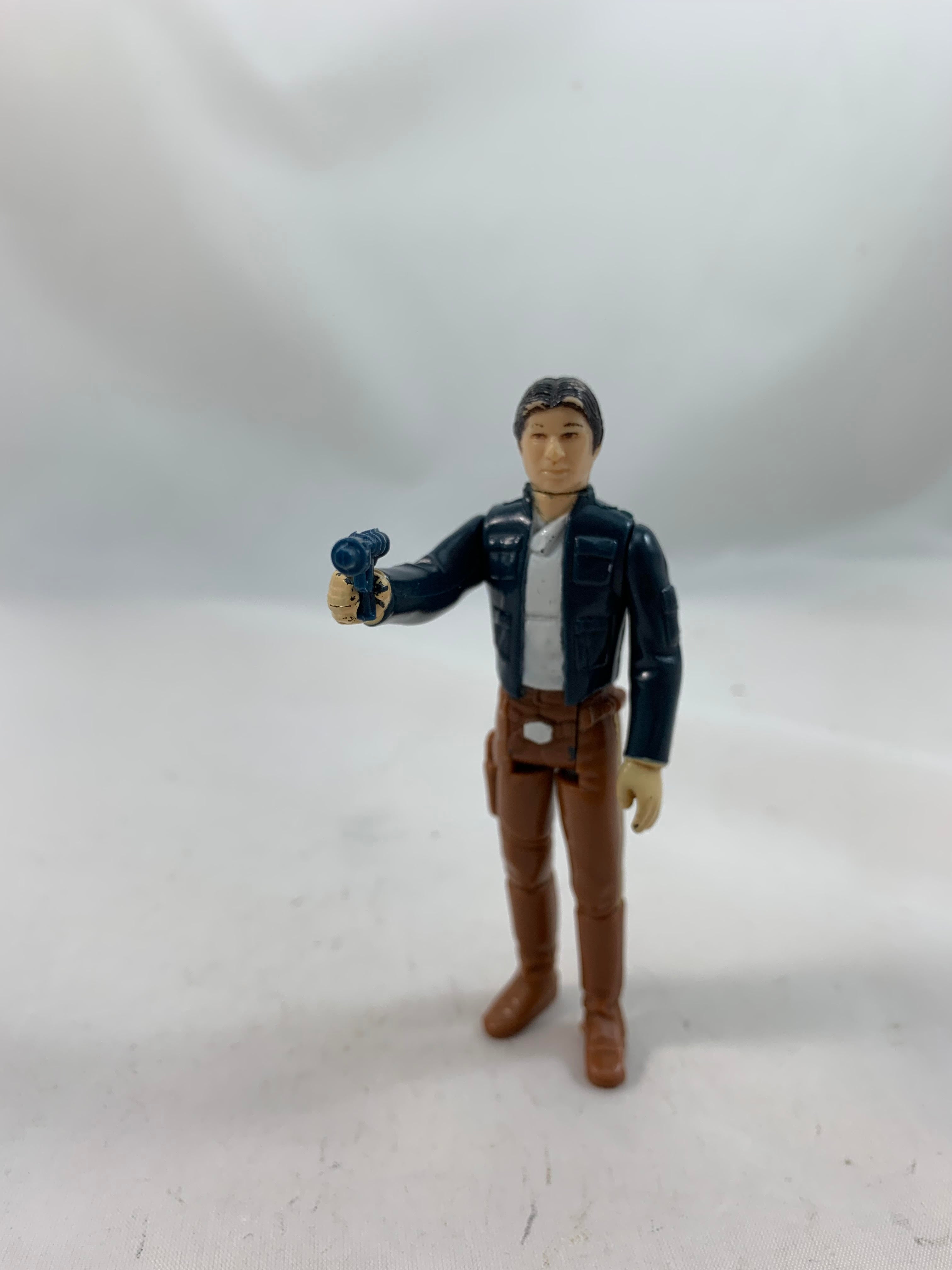 Kenner Vintage STAR WARS HAN SOLO (BESPIN OUTFIT) WITH ORIGINAL BLUE  BLASTER COO: LFL 1980 MADE IN HONG KONG