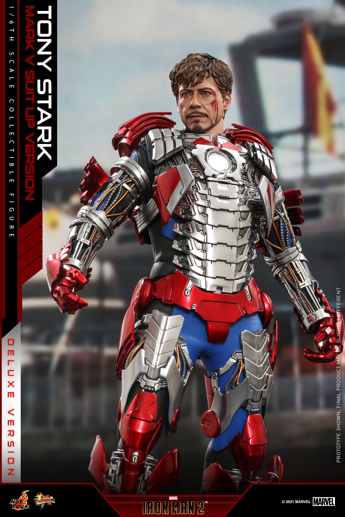 Hot Toys MMS600 1/6 Iron Man 2 - Tony Stark Mark V Suit up Version (Deluxe Version)