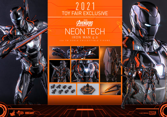 Hot Toys MMS597D39 1/6 Avengers: Infinity War - Neon Tech Iron Man 4.0 [Toy Fair Exclusive 2021]
